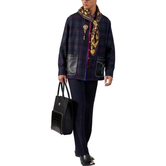 AUTHENTIC new VERSACE wool JACKET SHIRT sz52 L - XL - Picture 2 of 13